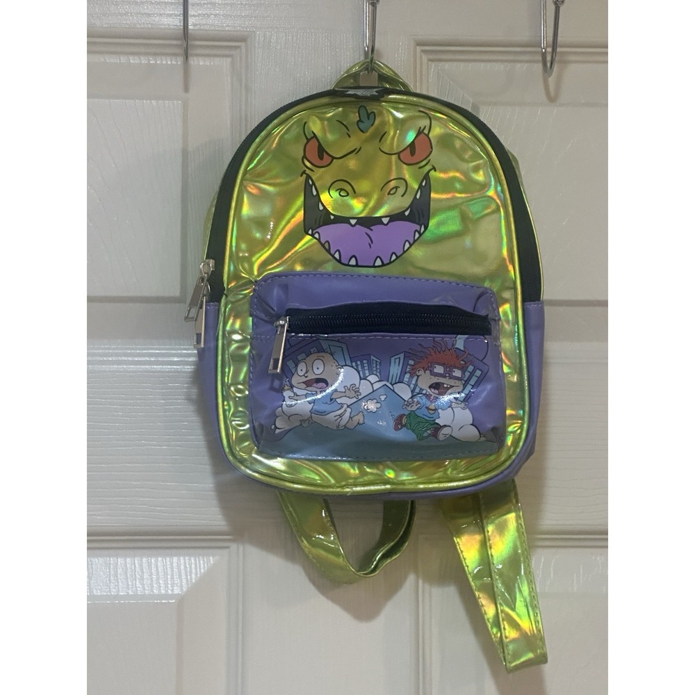 Nickelodeon Rugrats Reptar Mini Backpack‎ Holographic Metallic Pickles Childs